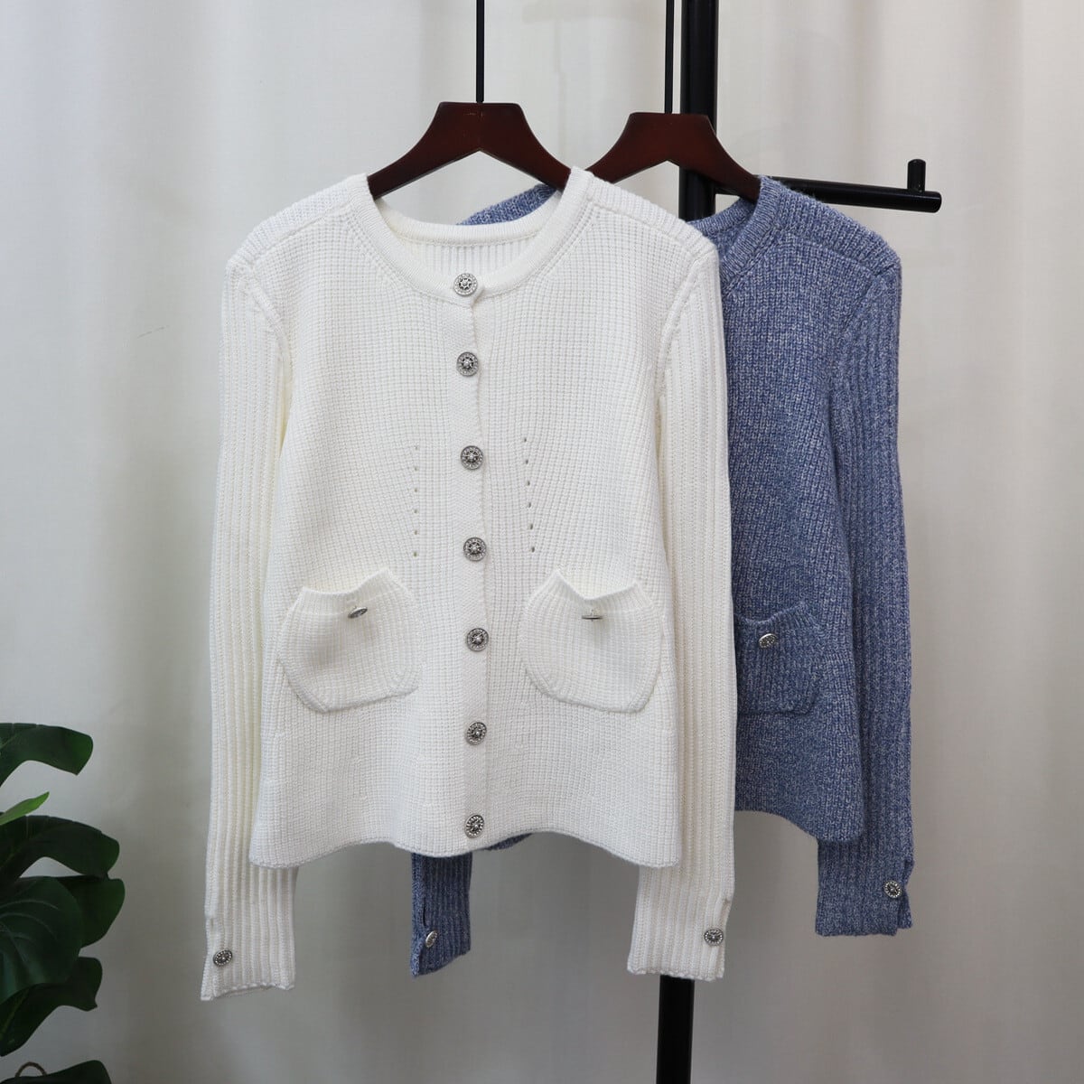 【outer】クルーネックニットカーデ　M27599