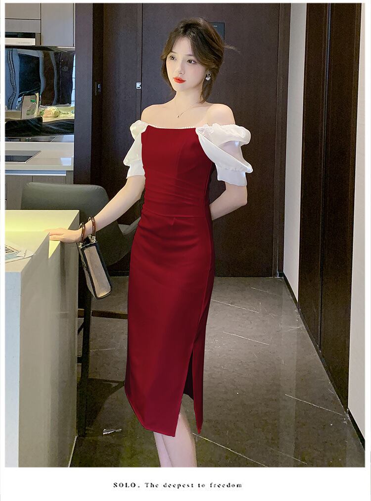 【dress】パフスリーブワンピース G20628