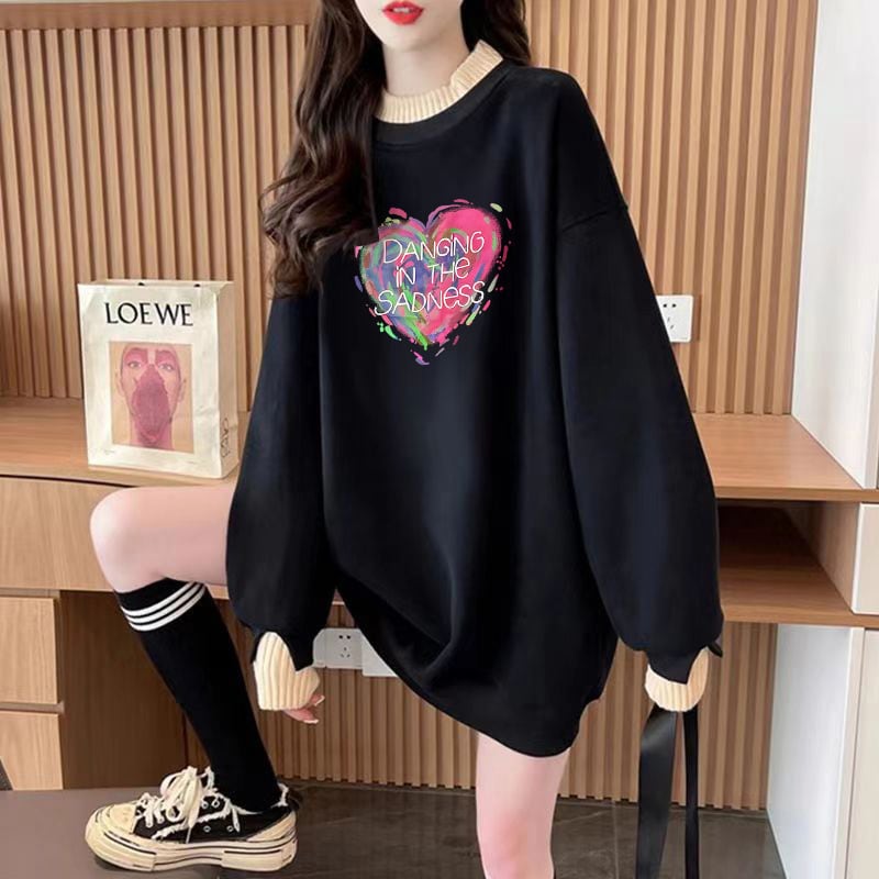 【tops】裹起毛プリントプルオーバー　M28815