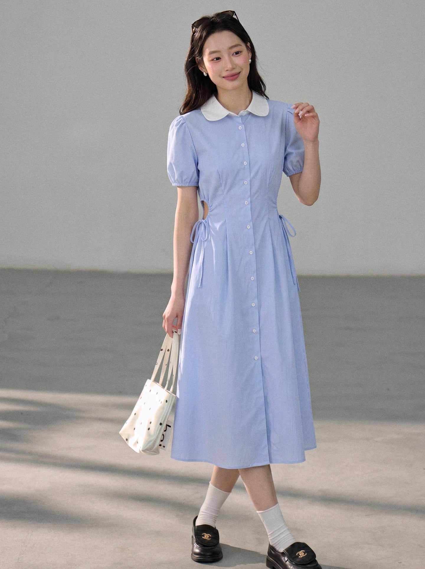 【dress】ウエストカットロングワンピース Q8803