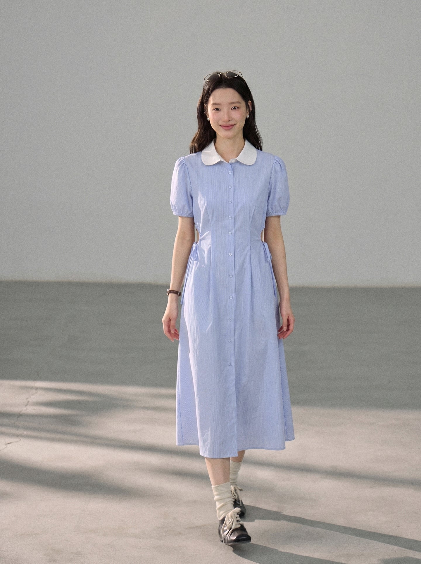 【dress】ウエストカットロングワンピース Q8803