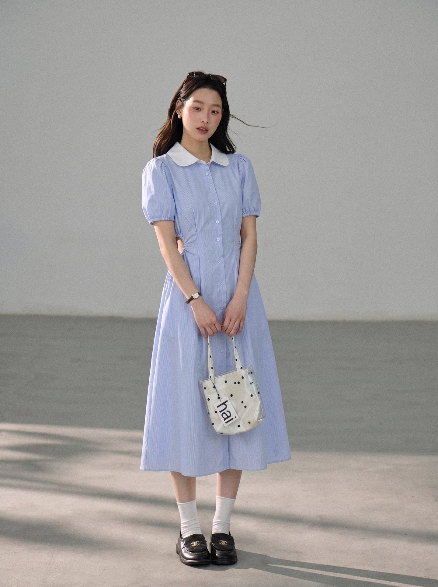 【dress】ウエストカットロングワンピース Q8803