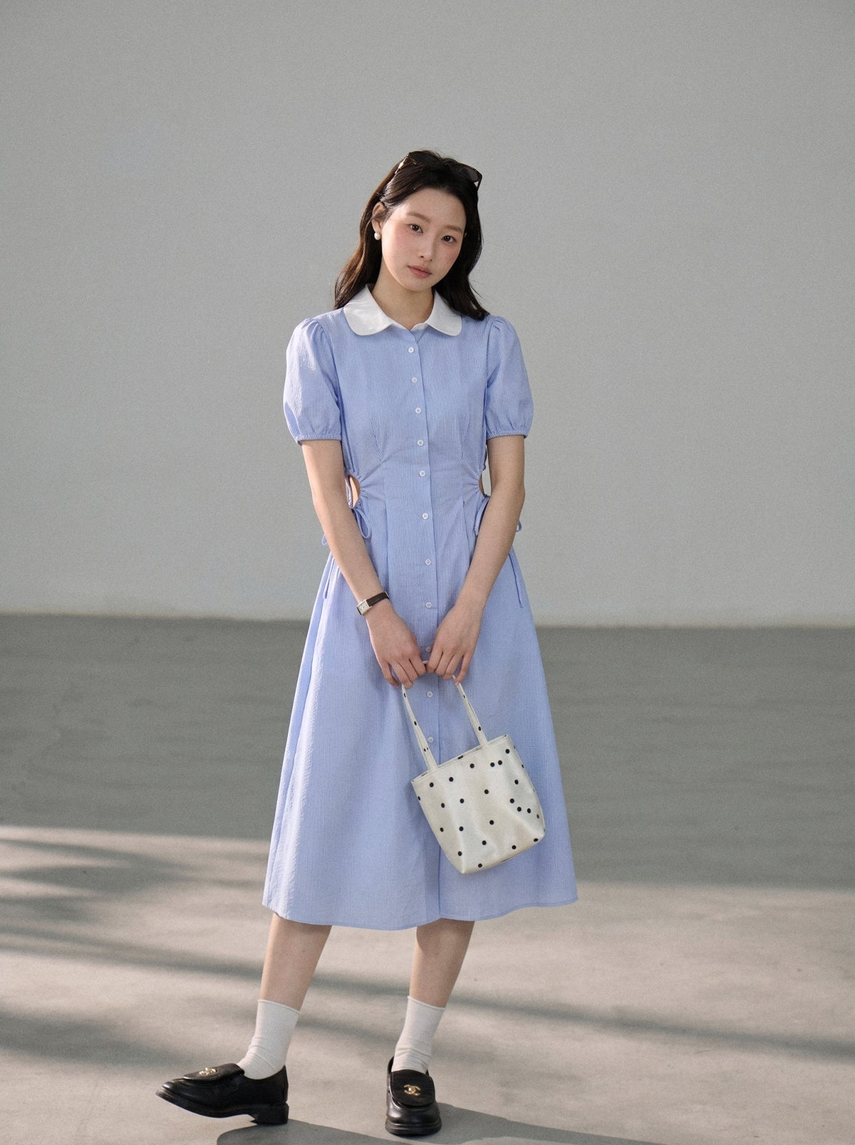 【dress】ウエストカットロングワンピース Q8803