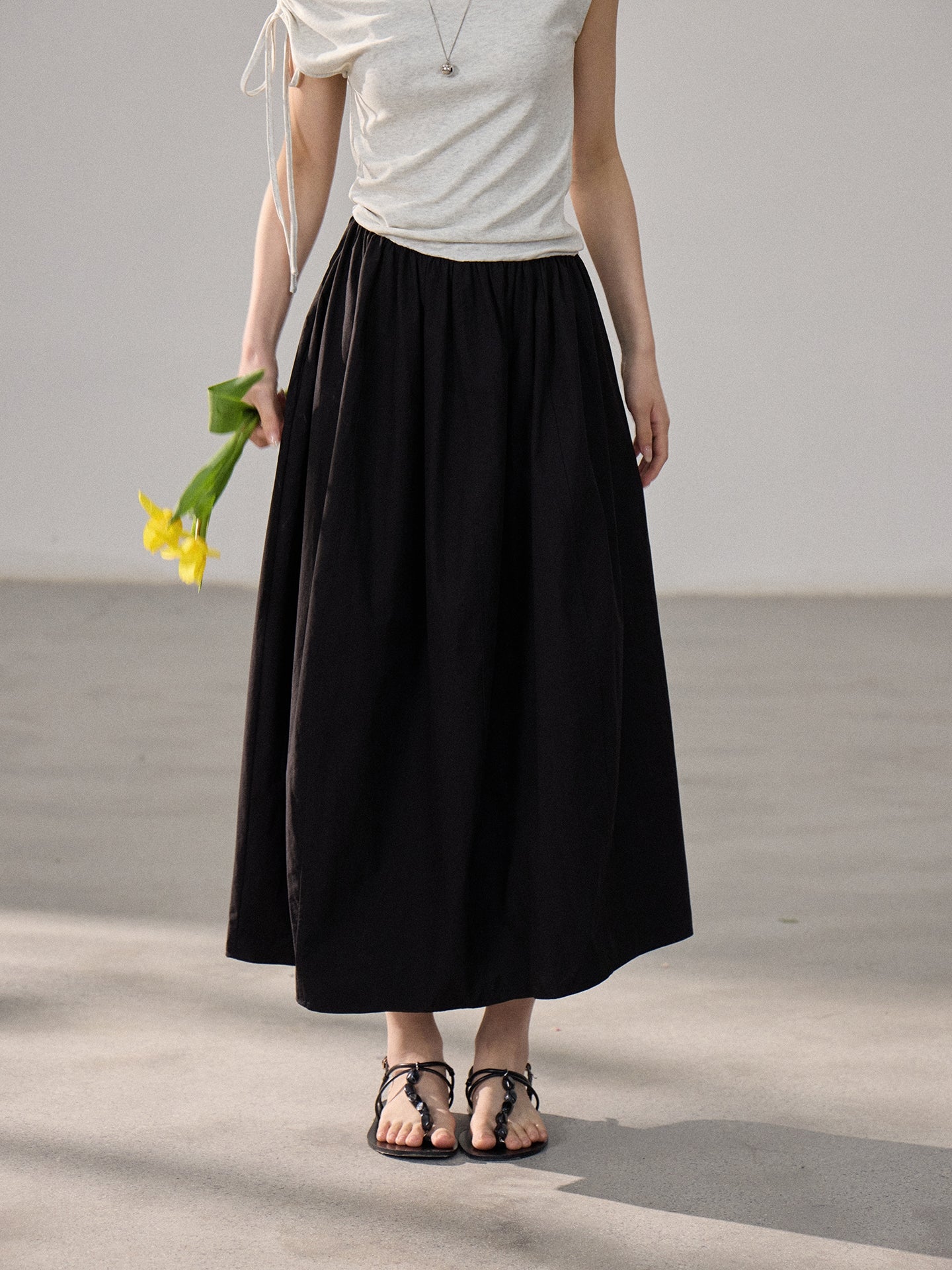 【dress】ドッキングロングワンピース Q8805
