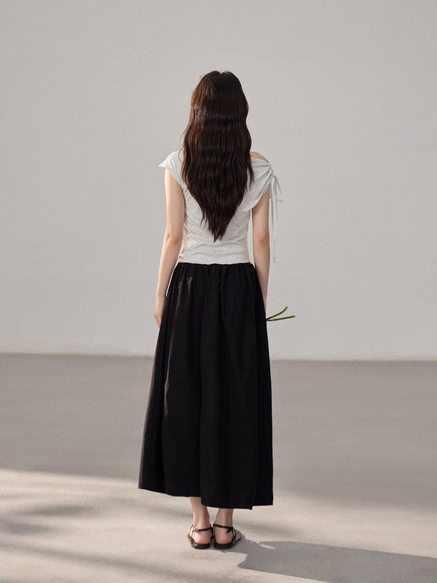【dress】ドッキングロングワンピース Q8805