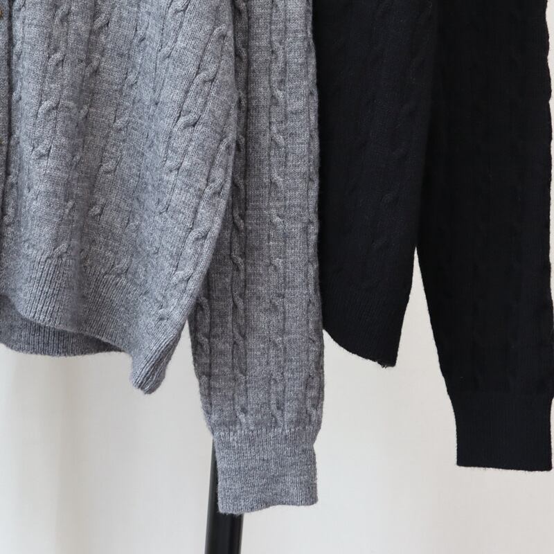 【tops】折り襟ニットセーター　M28584