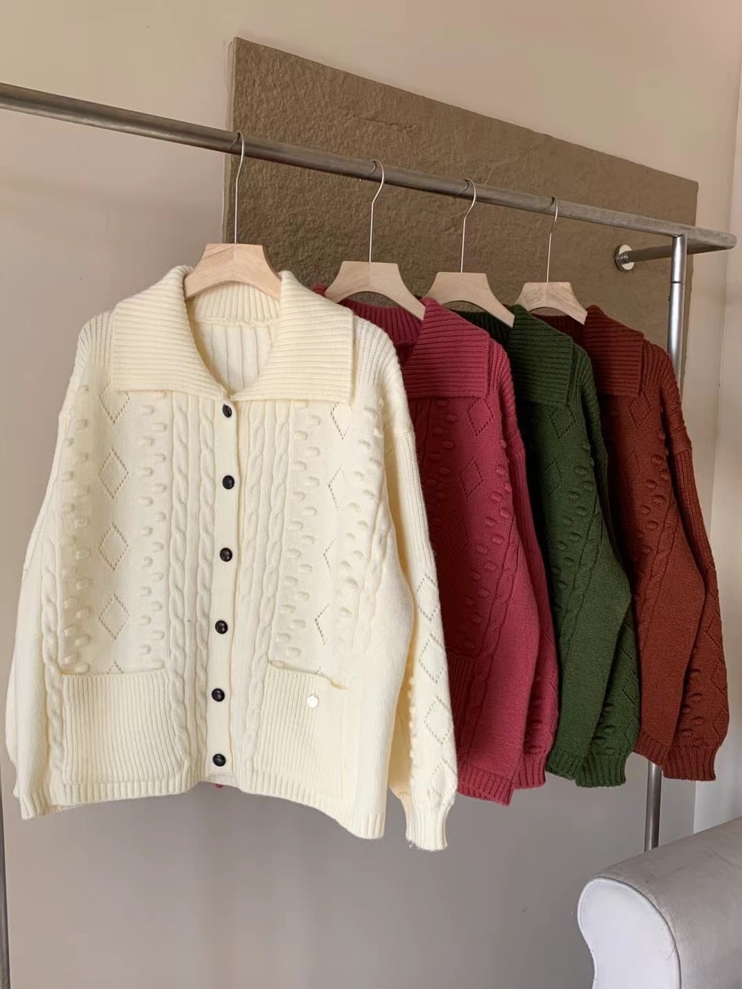 【outer】ニットカーデ　M27077