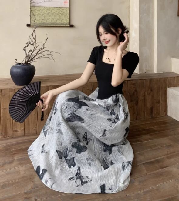 【dress】偽二つ切り替えワンピース G21002