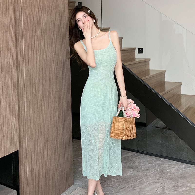 【dress】ニット薄手キャミワンピースG20650