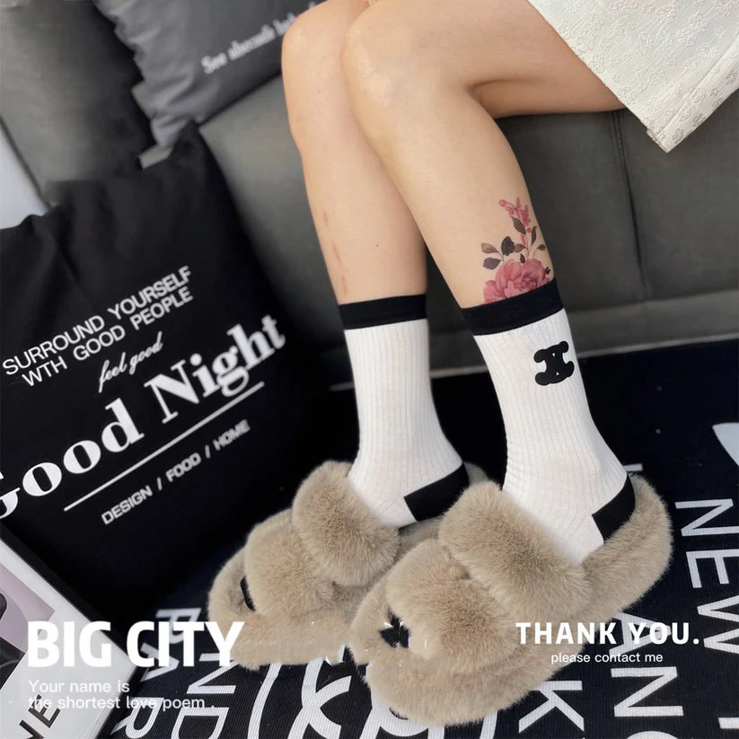 【ホーム・生活】配色靴下G23512