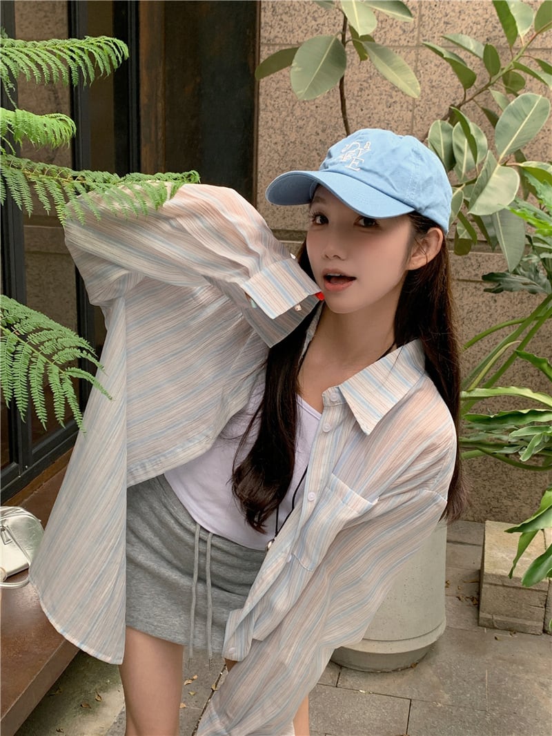 【tops】紫外線対策シャツトップス　M25170