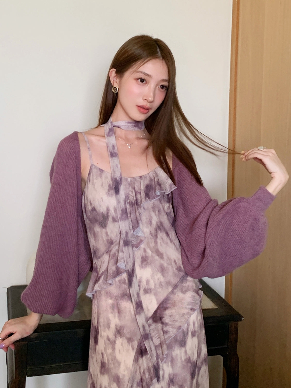 【outer】9色展開ニットカーディガン Q9000