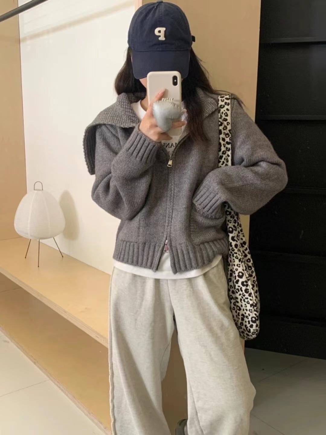 【outer】ファスナーニットカーデ　M25676