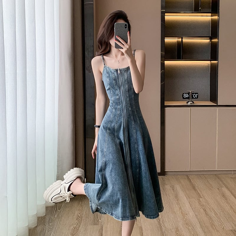 【dress】デニムキャミワンピース　M24564