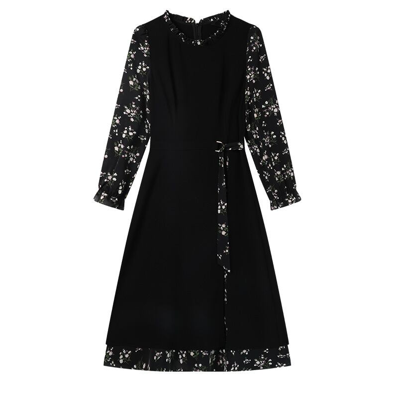 【dress】切り替え花柄ワンピース　M29665