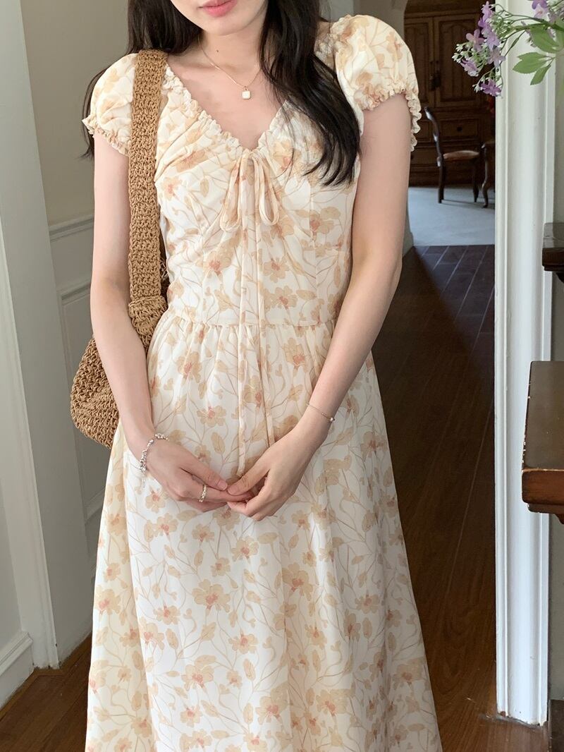 【dress】花柄ワンピース　M24469
