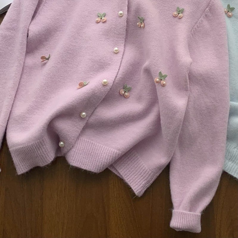 【outer】パールニットカーデ　M29461