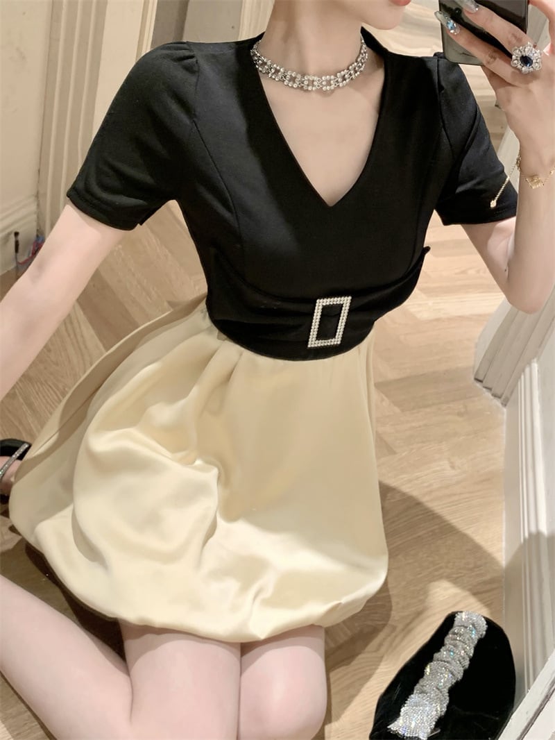 【dress】切り替えワンピース　M23965