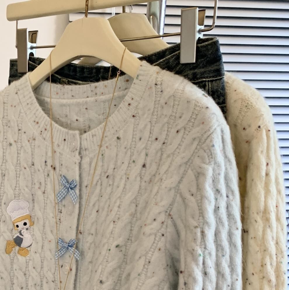 【outer】刺繍ニットカーデ　M29261