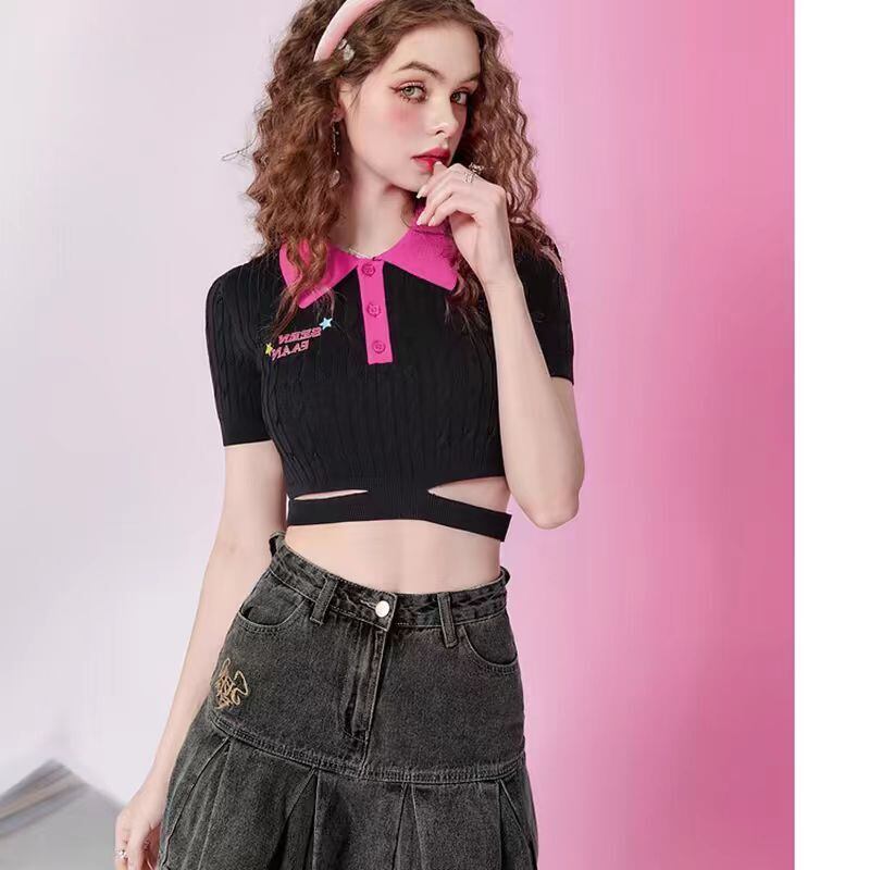 【tops】ニットショートTシャツG20078