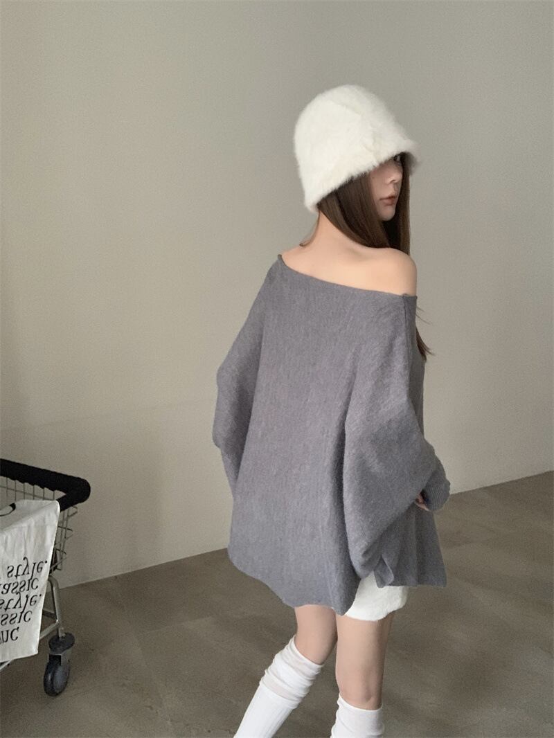 【tops】ドルマンスリーブニットトップス　M28395