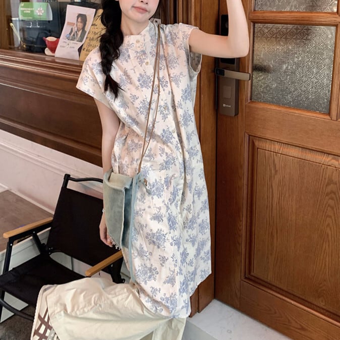 【dress】花柄ワンピース　M24373