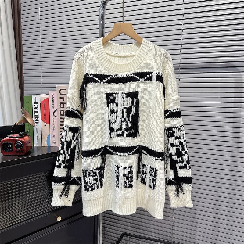 【tops】クルーネックニットセーター　M18993