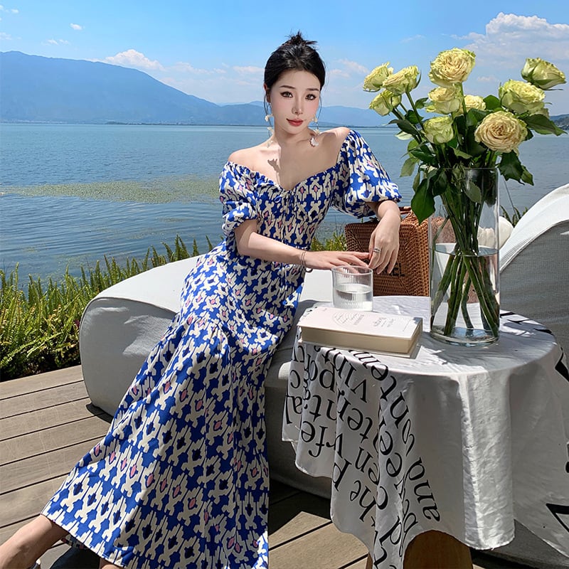 【dress】プリントワンピース　M25326
