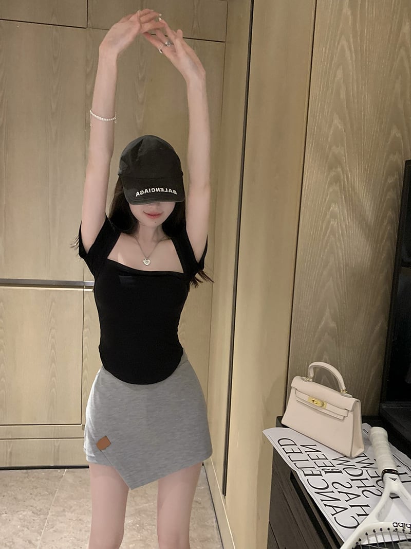 【bottoms】INS風AラインスカートG20182