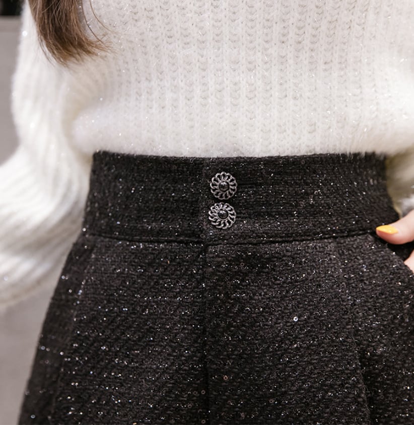 【bottoms】早い者勝ち秋冬新作ハイウエストルーズ合わせやすい着痩せショートパンツ G3264