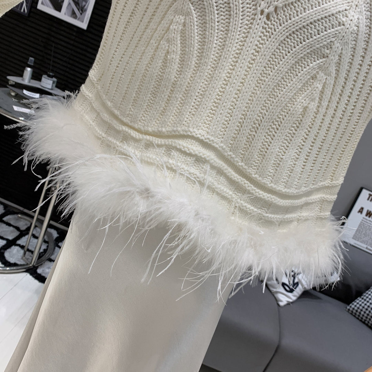 【tops】ファーニットセーター　M28442