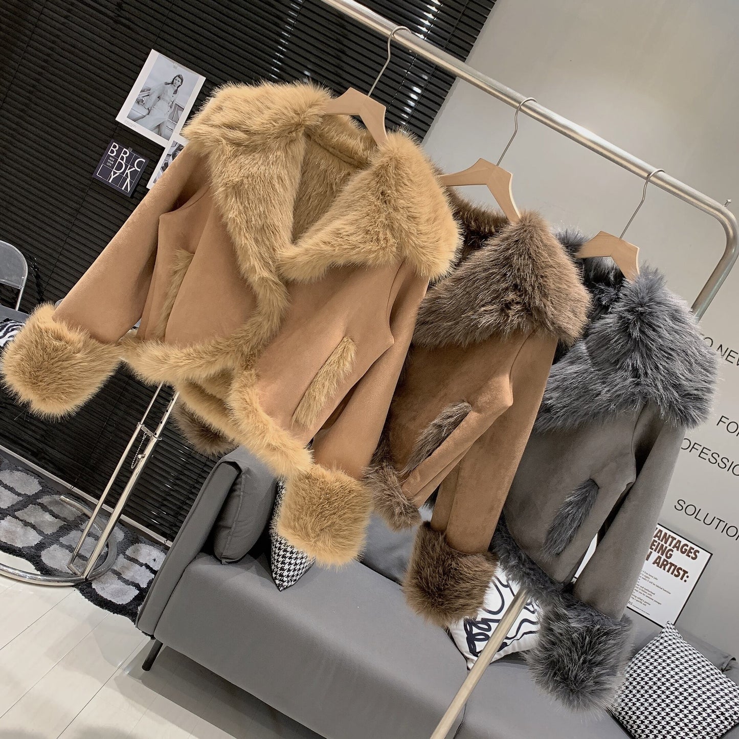 【outer】ファーショートコート　M27912