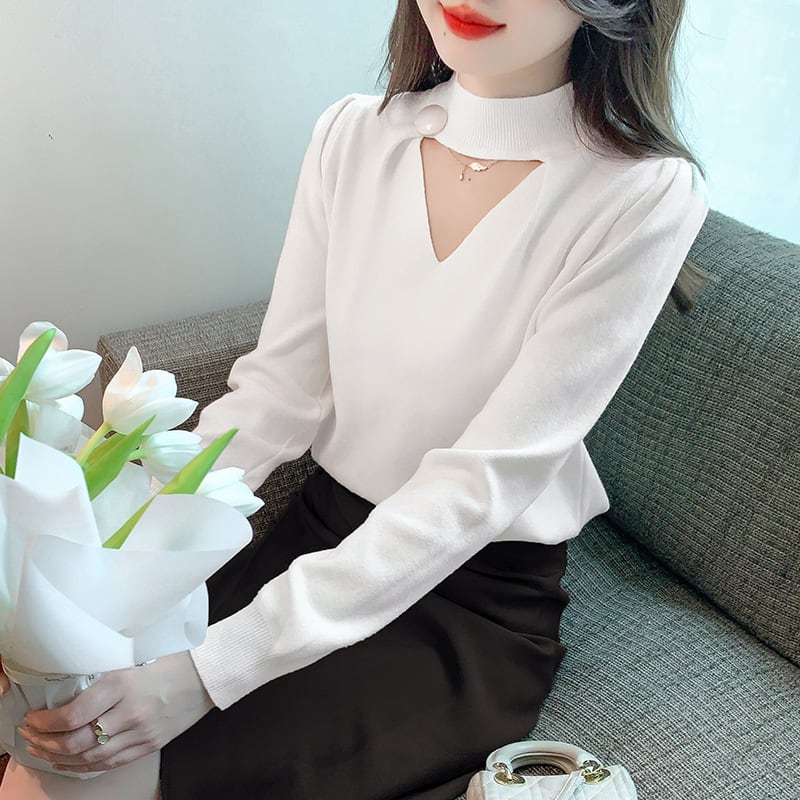 【tops】ニットトップス　M18854