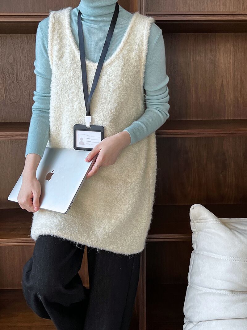 【dress】ノースリーブボアワンピース　N2888