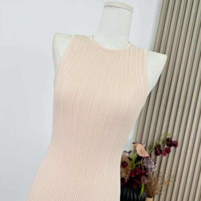 【dress】ノースリーブニットワンピース Q7812