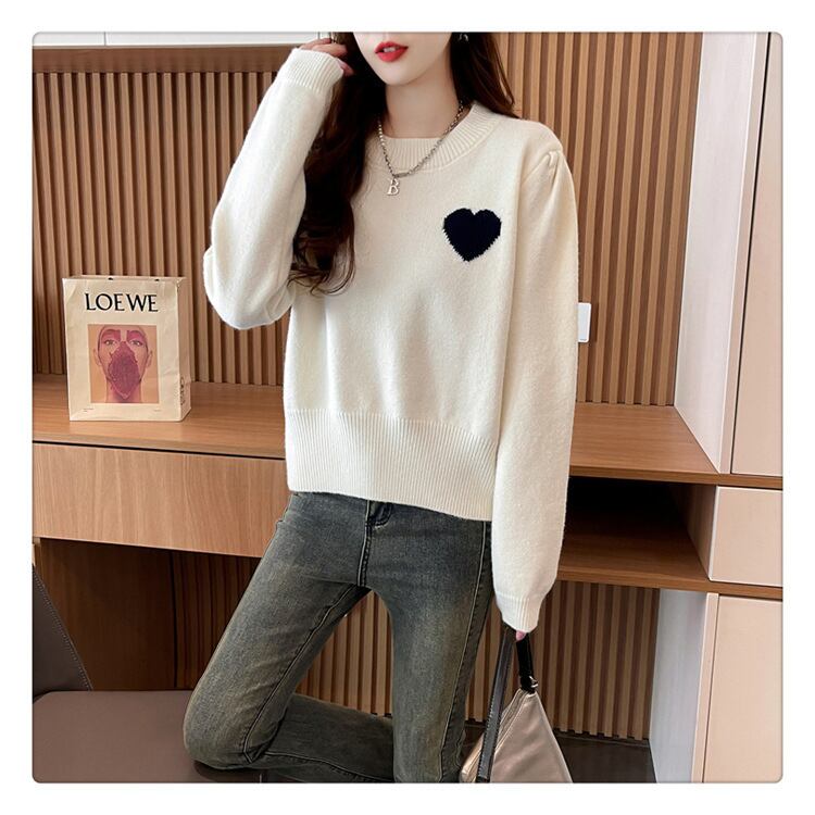 【tops】クルーネックニットセーター　M18596