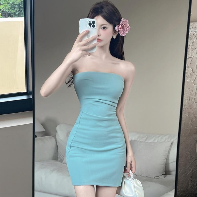 【dress】タイトチューブドレス Q8194