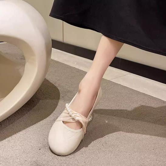 【shoes】ビーズフラットシューズF7474