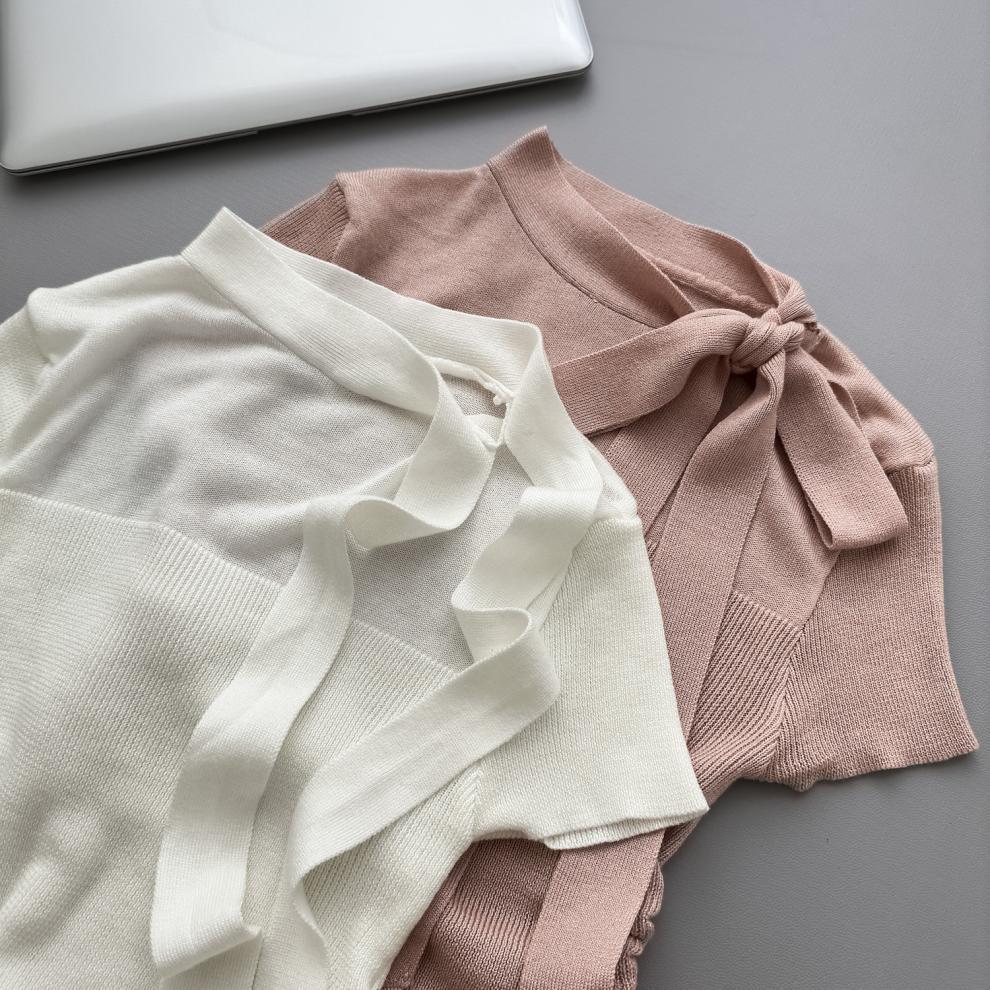 【tops】アームカバー付きニットトップス　M27892