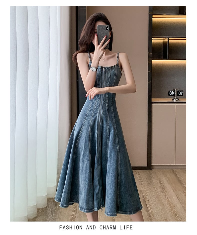 【dress】デニムキャミワンピース　M24564