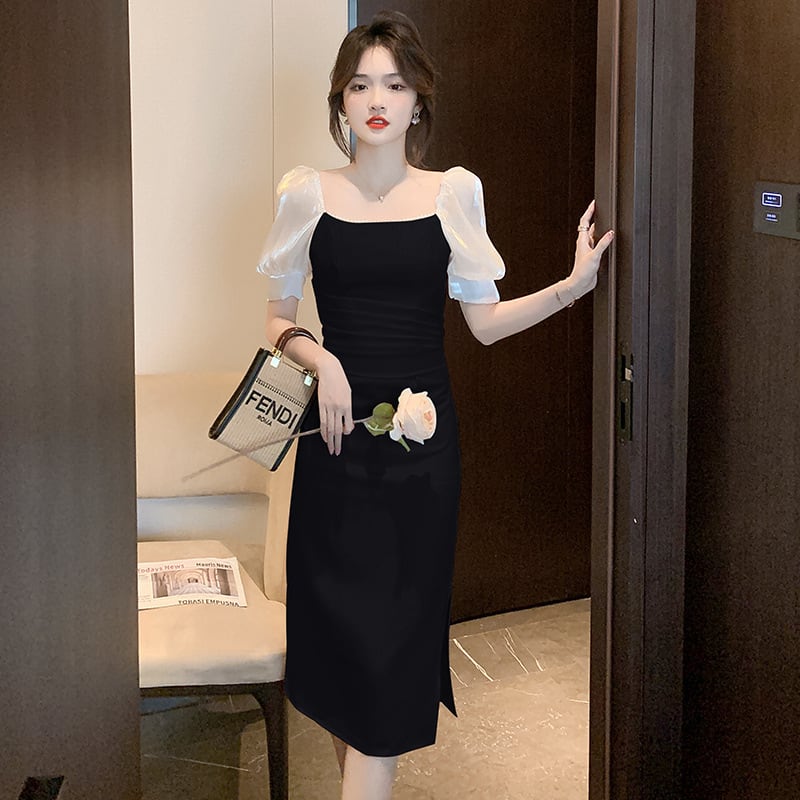 【dress】パフスリーブワンピース G20628