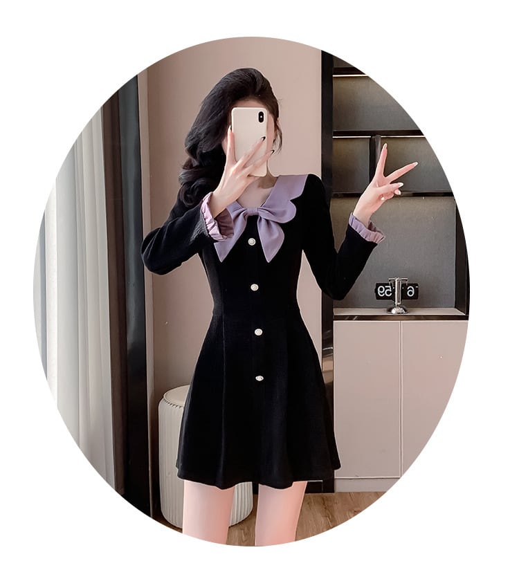 【dress】リボン付きデートワンピース　M28293