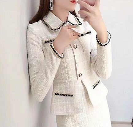 【dress】激安販売中エレガントラペル長袖体型カバー配色OL通勤タイト厚手フォーマルワンピースF1408