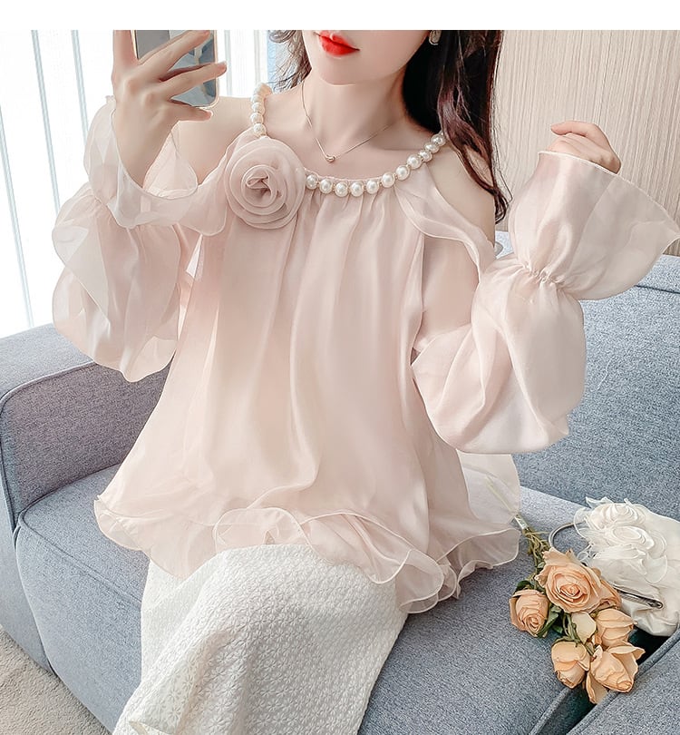 【tops】オフショルダーブラウス　M29371