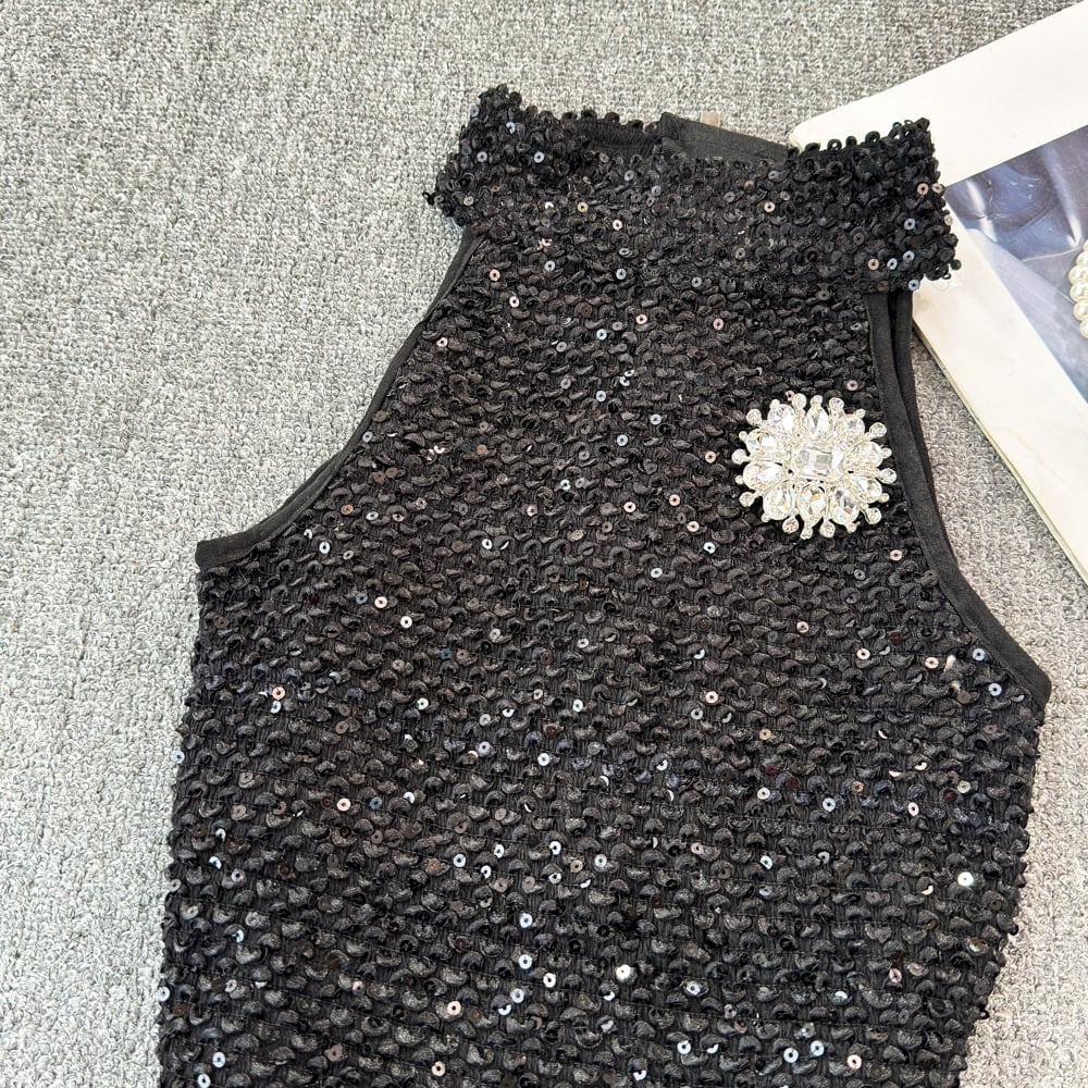 【tops】キラキラノースリーブトップス　M23937