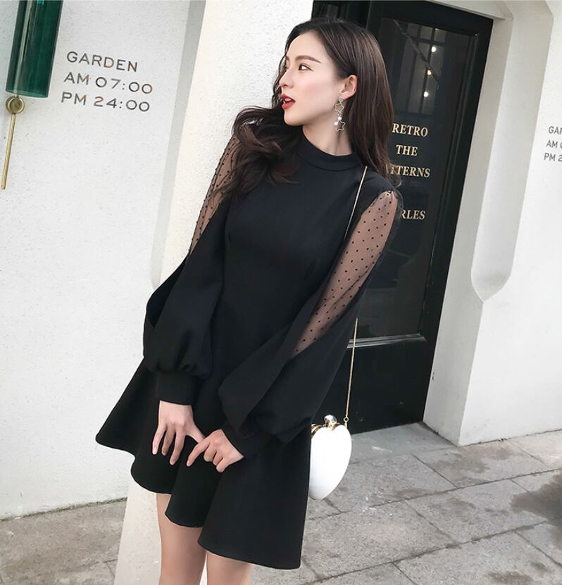 【dress】好感度UP!気質満点春冬オシャレレースファッションワンピース G2550