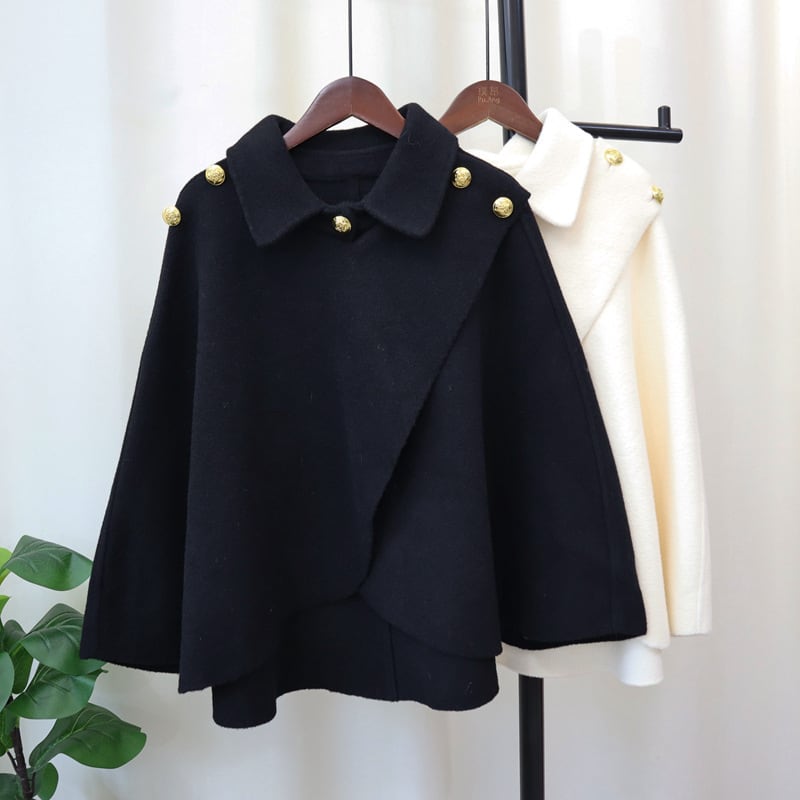【outer】ラシャ生地ケープコート　M26075
