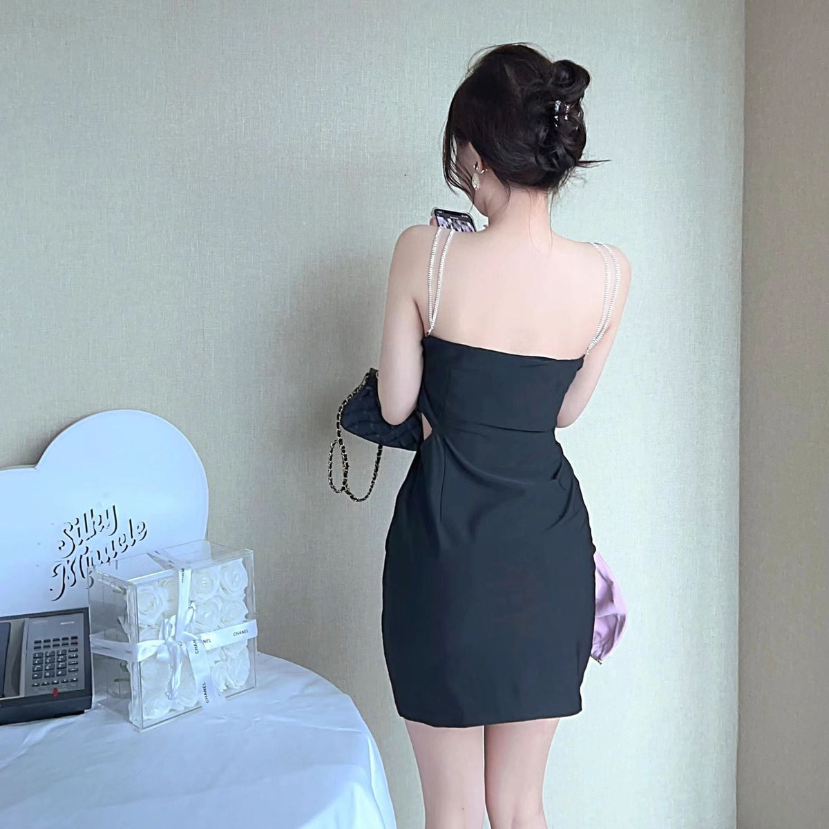 【dress】リボン付きキャミワンピース　M23943