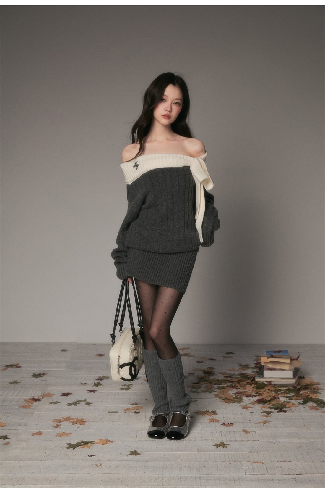 【dress】オフショルリボンミニワンピース　N3482