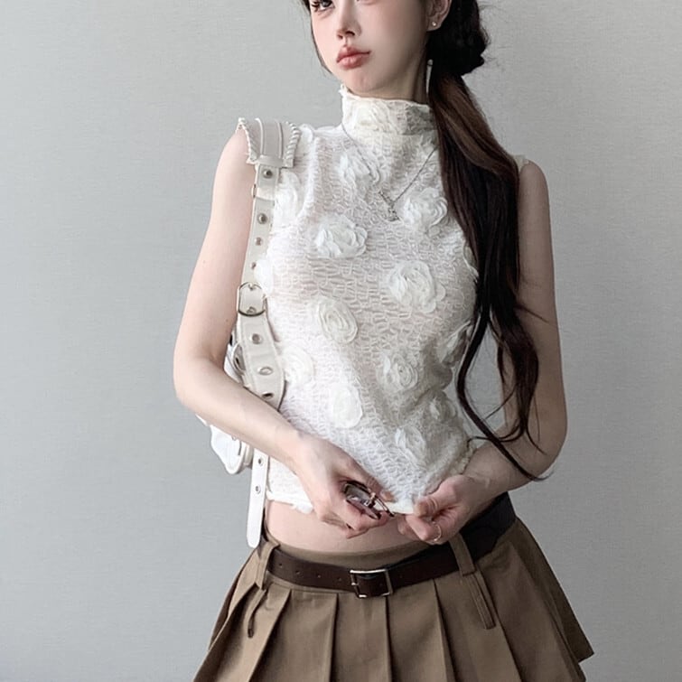 【tops】立体フラワートップス　M25196